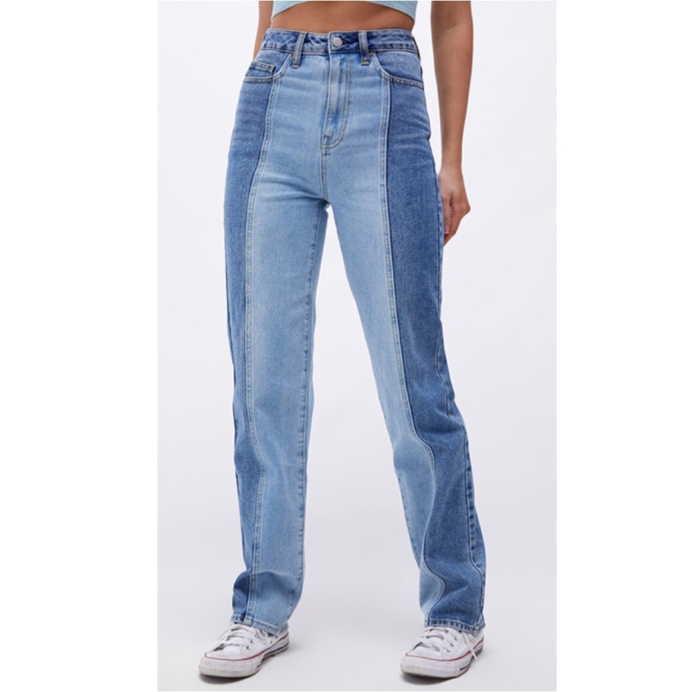 PACSUN Eco Two Tone 90s High Rise Boyfriend Jean Size 27